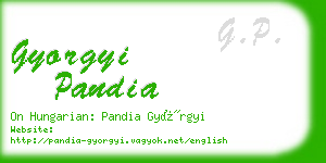 gyorgyi pandia business card